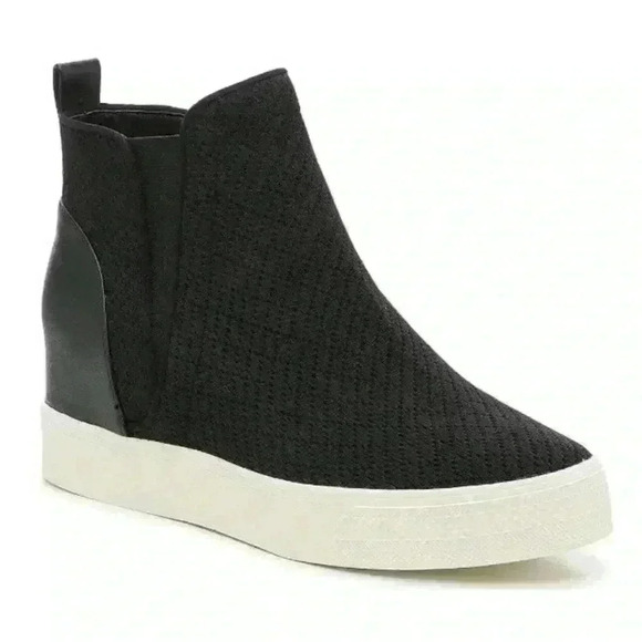 Steve Madden Ditta Wedge High-Top Sneaker Stretchy Knit Gore Pull On Bootie Sz10 - Picture 1 of 8
